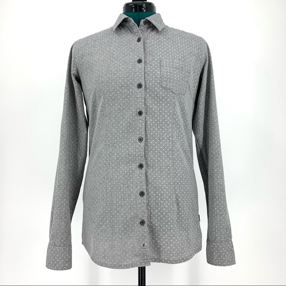 Firefly Polka Dot Flannel Button Down Shirt, Med - Picture 3 of 16